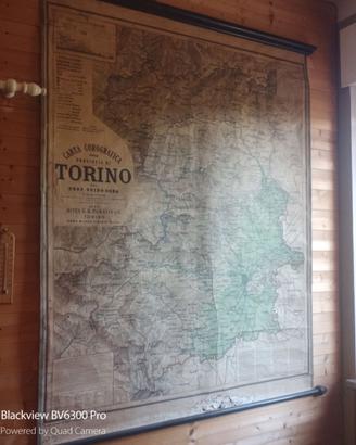 Carta geografica provincia di Torino Paravia