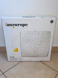 Plafoniera quadrata in vetro Island Fan Europe