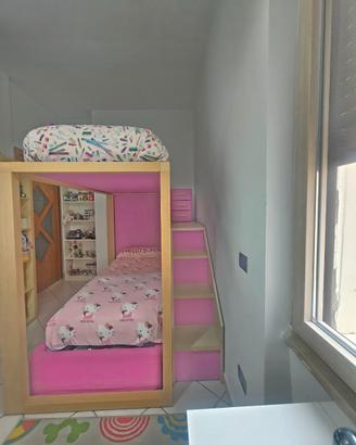 Letto soppalco per cameretta bambine Dearkids