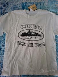 Corteiz T-Shirt Bianca Nera Nuova Cartellino S