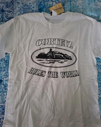 Corteiz T-Shirt Bianca Nera Nuova Cartellino S