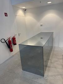 Banco reception vetro temperato fumé