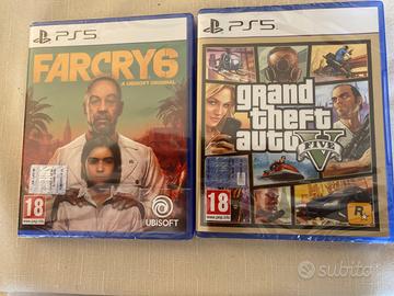Giochi playstation 5 Farcry6 e GTA V nuovi - Console e Videogiochi