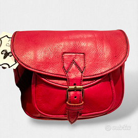 Borsa Donna vintage artigianali Vera pelle rosso