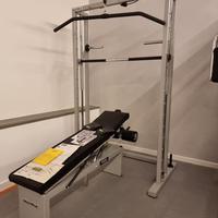 Multipla + panca Technogym, dischi e manubri