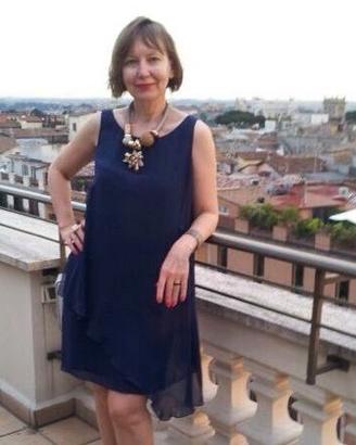 Max Mara - Abito blu seta