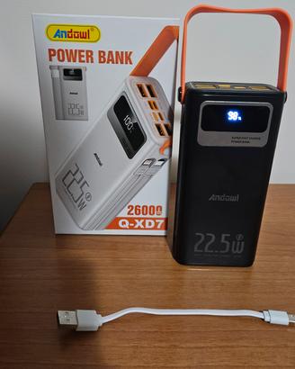 powerbank 26000mah da 22.5W android ed ios