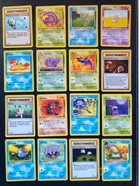 Lotto Carte Pokemon Set Fossil Prima Edizione 