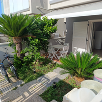 Prima fila mare pieno terra con giardino