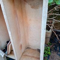 VASO FIORIERA RETTANGOLARE IN CEMENTO BIANCO VARIE