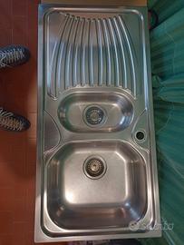 lavello cucina doppia vasca acciaio 