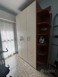 Armadio con libreria ad angolo 