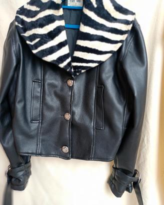 Giacca Vintage 1992 " TRY ME" da Donna , Zebrata M