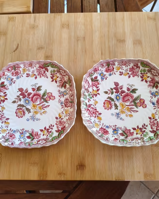 SET 2 PIATTI QUADRATI D’EPOCA COPELAND SPODE