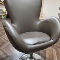 sedia patronale da scrivania marrone