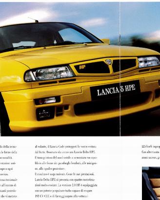Dépliant Lancia Delta HF Turbo HPE