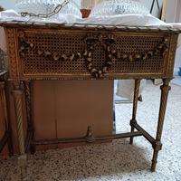 coppia di fioriere legno oro in stile Luigi XVI