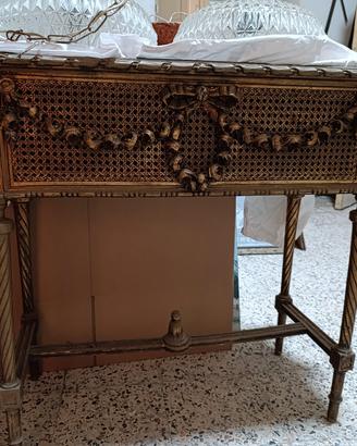 coppia di fioriere legno oro in stile Luigi XVI