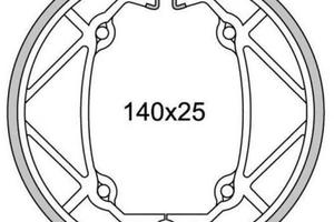 Coppia ceppi freno posteriore per Gilera RX Arizon