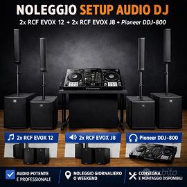 🎧 Noleggio Setup Audio DJ – Professionale 🔊