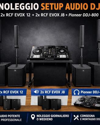 🎧 Noleggio Setup Audio DJ – Professionale 🔊