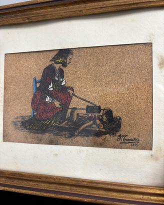 Dipinto su sughero quadro Masuri