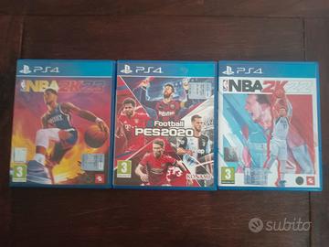 Lotto 3 giochi PS4 – PES 2020, NBA 2K22, NBA 2K23