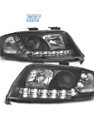 FARI AUDI A6 4B 97-99 LUCE DIURNA REALE SFONDO NER