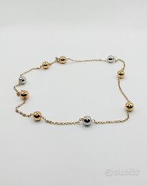 Collana con palline oro 18 kt gr. 4.70