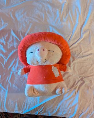 Pupazzo peluche maialino rosa