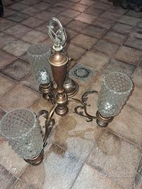 Lampadario ferrobattuto