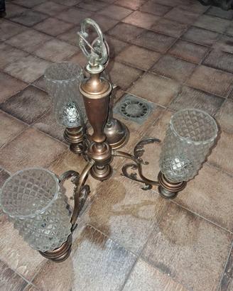 Lampadario ferrobattuto