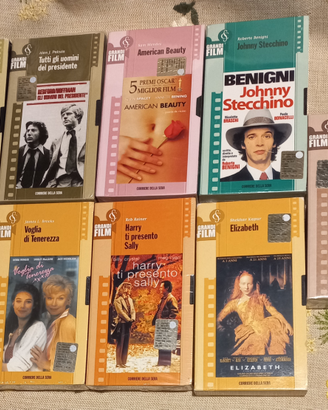 9 Videocass. VHS grandi FILM Corriere della Sera