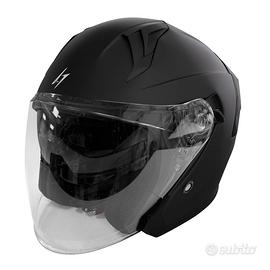 CASCO JET MOTO STORMER RUN OPACO DOPPIA VISIERA