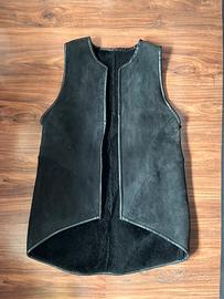 Gilet vera pelle/montone