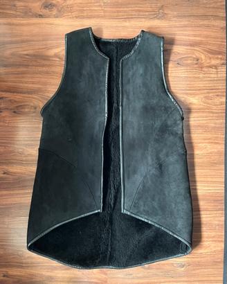 Gilet vera pelle/montone