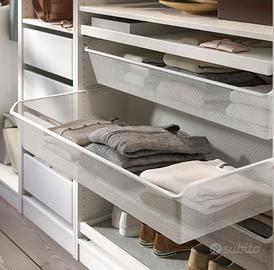 cestello Komplement in rete bianco per armadio pax