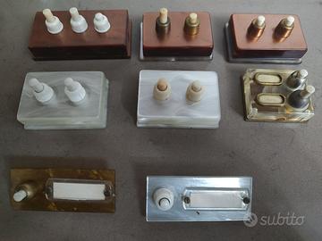 interruttori e pulsanti in galalite