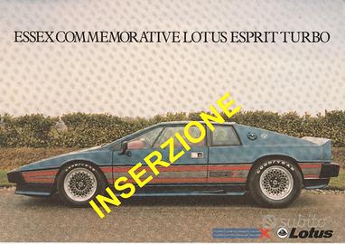 LOTUS ESPRIT COMMEMORATIVE-CARTONCINO ORIGINALE