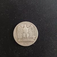 5 lire Aquilotto-argento 1928 con errore di conio