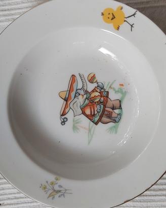 Set 4 pezzi prima pappa vintage