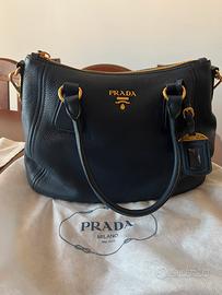 Borsa PRADA di Vitello Phenix Baltico Blu Navy