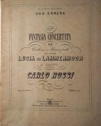 LUCIA DI LAMMERMOOR , UGO ERRERA ED. RICORDI