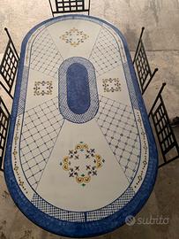 Tavolo nuovo in pietra lavica 200 x100 con 6 sedie