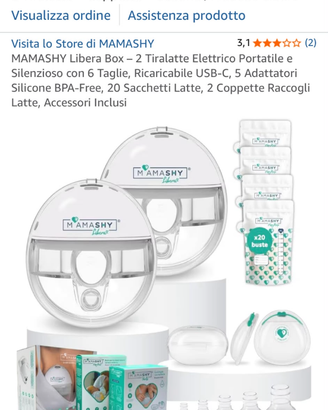 Tiralatte doppio MAMASHY Libera + kit completo