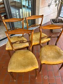 4 Sedie stile Regency anni 50