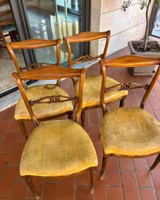 4 Sedie stile Regency anni 50