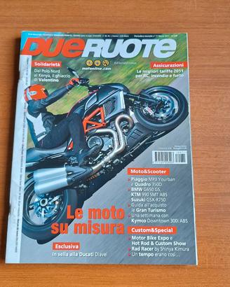 Ducati diavel rivista dueruote 2011 bmw g650gs ktm