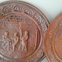 Antichi piatti in rame inglesi