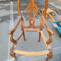 SEDIA IN LEGNO ANNI 20 